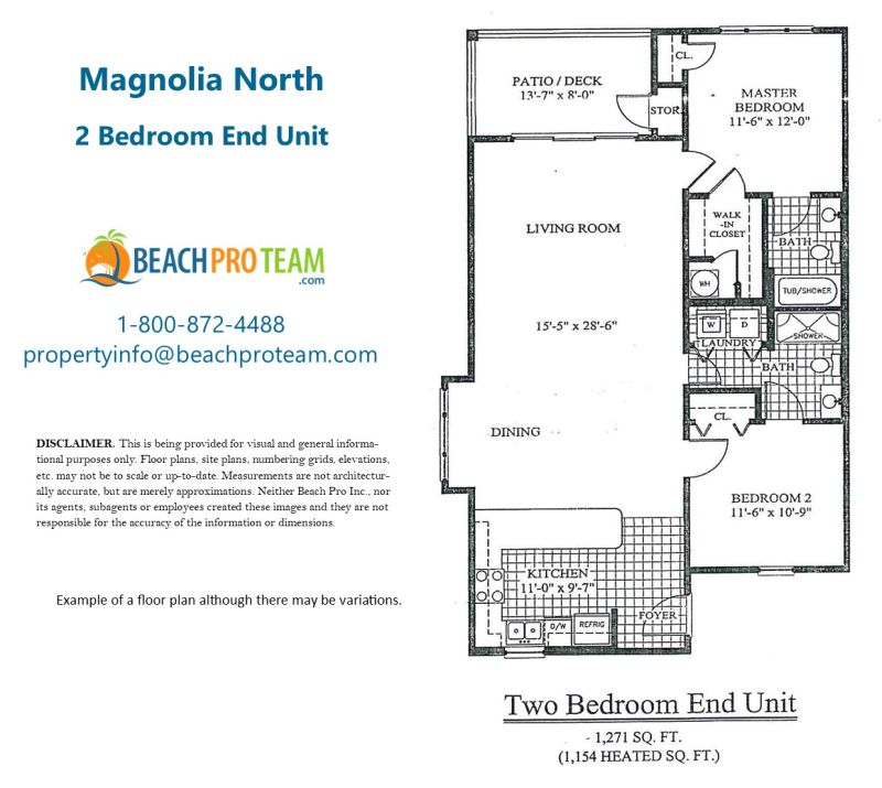 	Magnolia North 2 Bedroom - End Unit